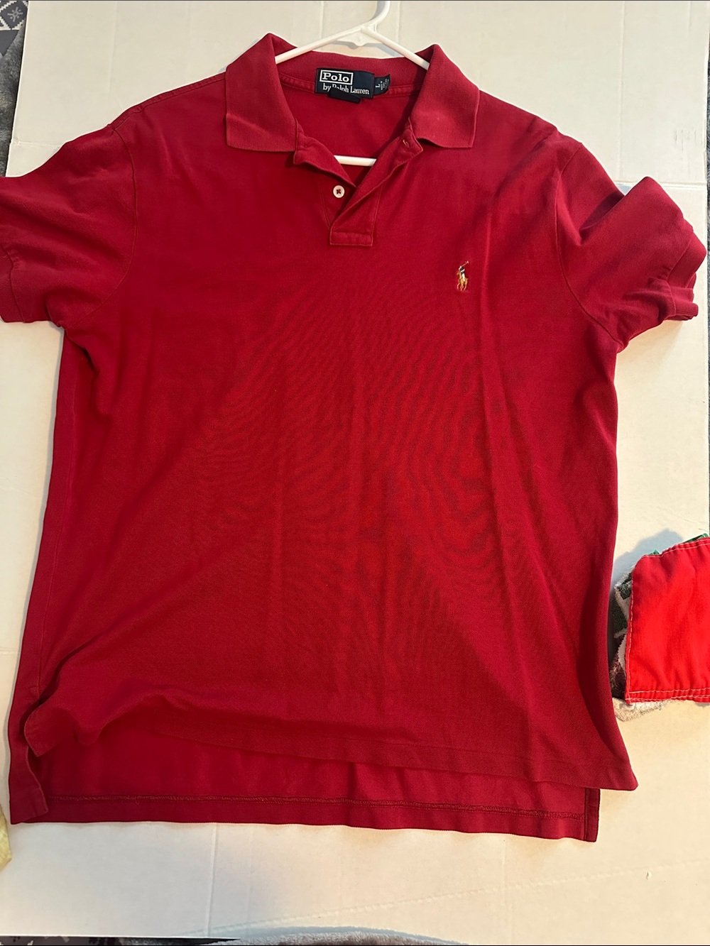 Polo by Ralph Lauren Custom Fit Shirt short sleeve color logo L 100% Pima cotton